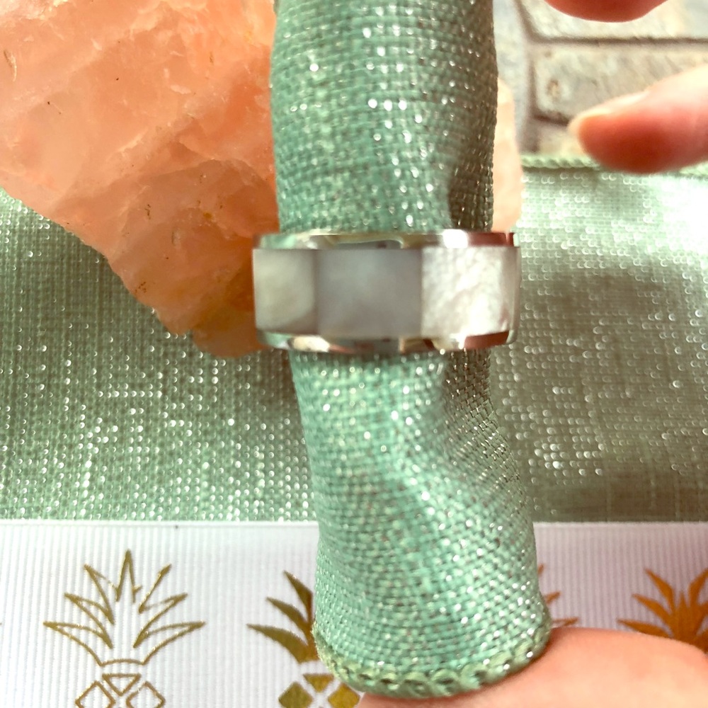 Gray MOP Stainless Infinity Band